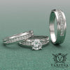 1.28ct Round Diamond Complete Wedding Set - 01BS16